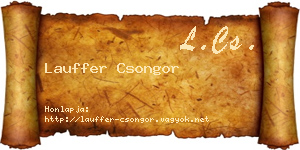 Lauffer Csongor névjegykártya